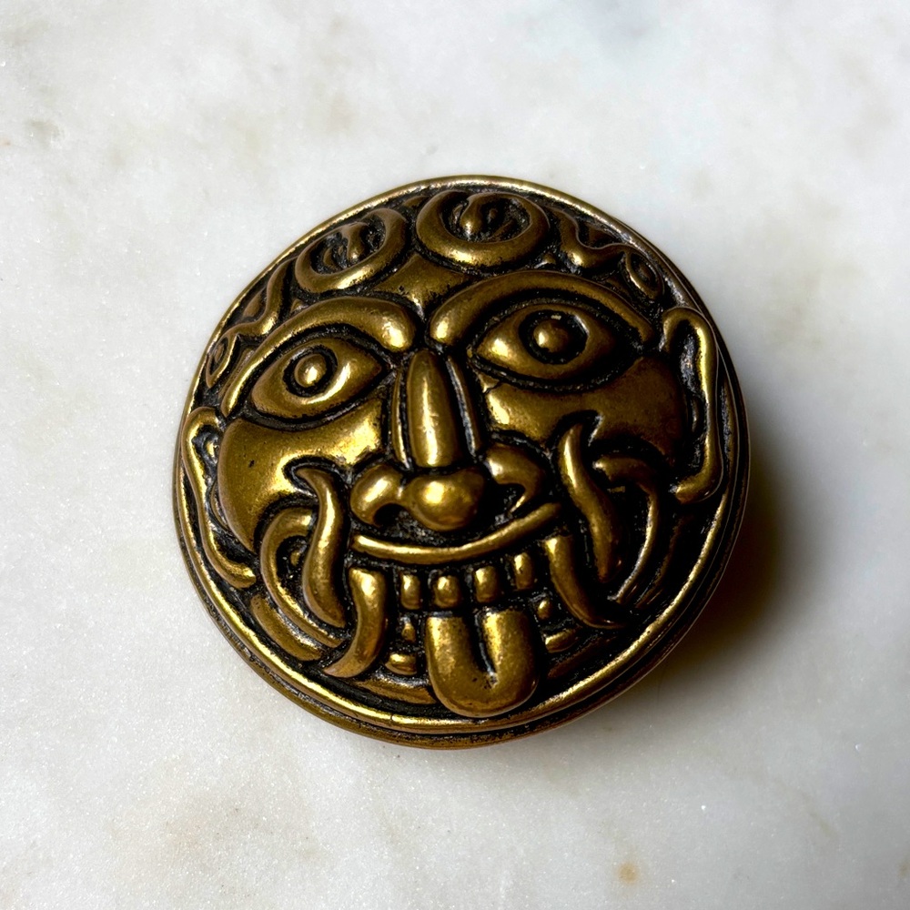 Greek Gorgon Brooch by Crafty Celt